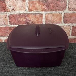 Epicure  3 Piece Silicone Multipurpose Steamer - Deep Purple Microwave Casserole